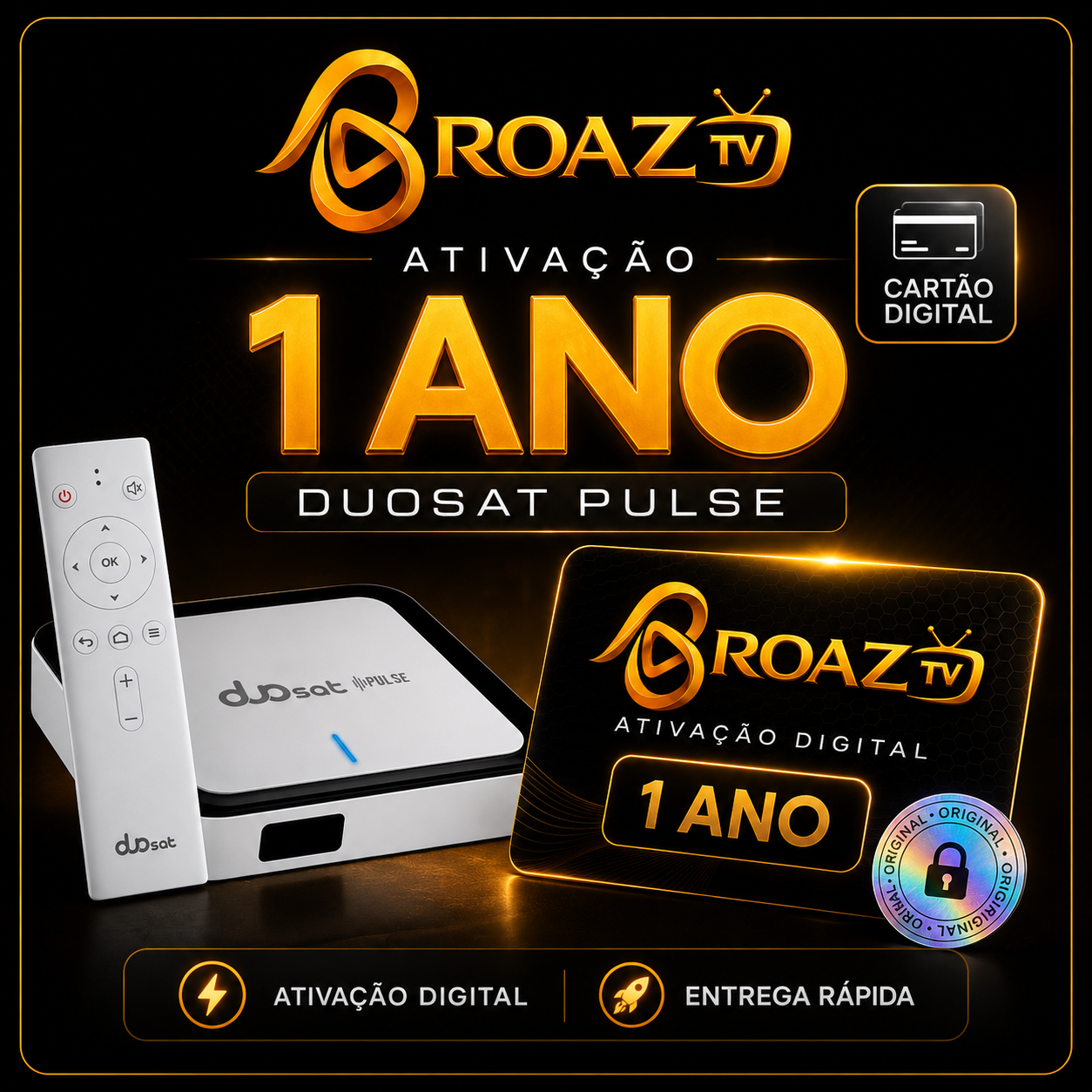 Ativação BroAZ TV para Duosat Pulse – 1 Ano