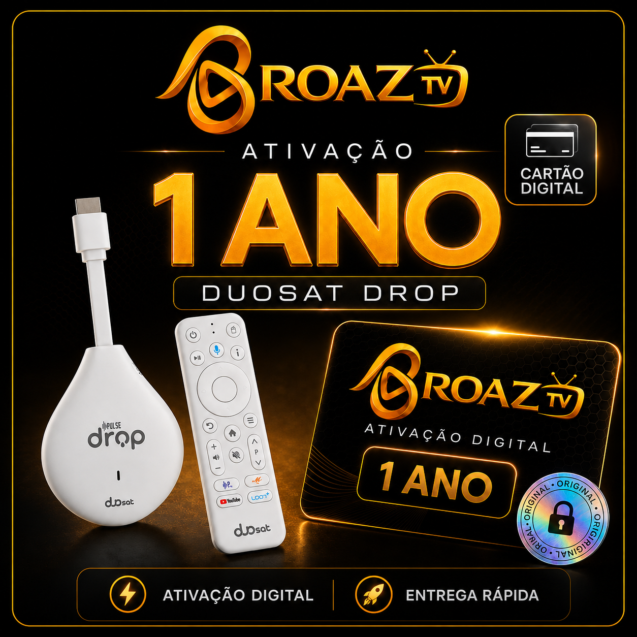 Ativação BroAZ TV para Duosat Drop Pulse – 1 Ano